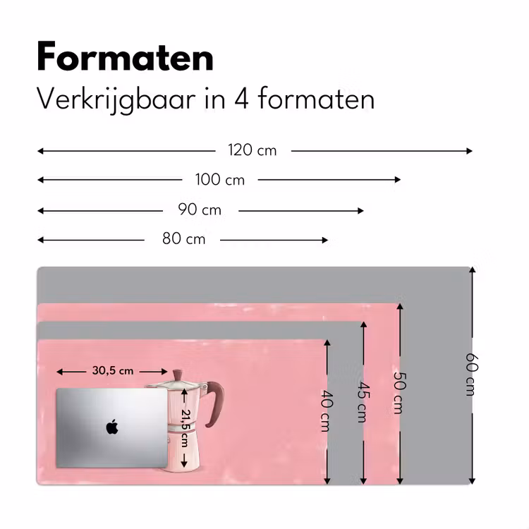 Bureau onderlegger - Roze - Mokkapot - Illustratie - Koffie — 7