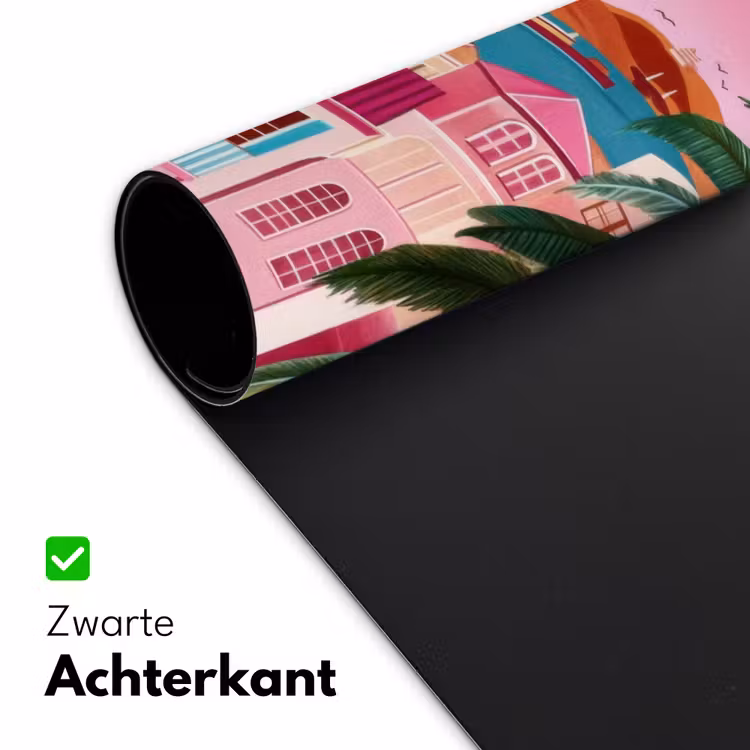 Bureau onderlegger - Stad - Roze - Palmbomen — 4