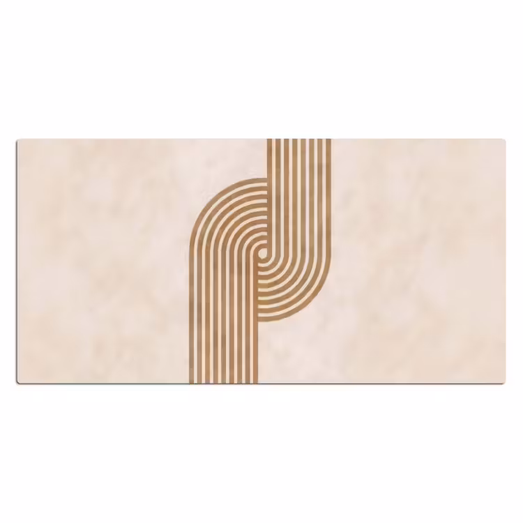 Bureau onderlegger - Symmetrische bocht - Koperkleurig — 1
