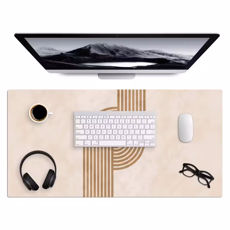 Bureau onderlegger - Symmetrische bocht - Koperkleurig — 3