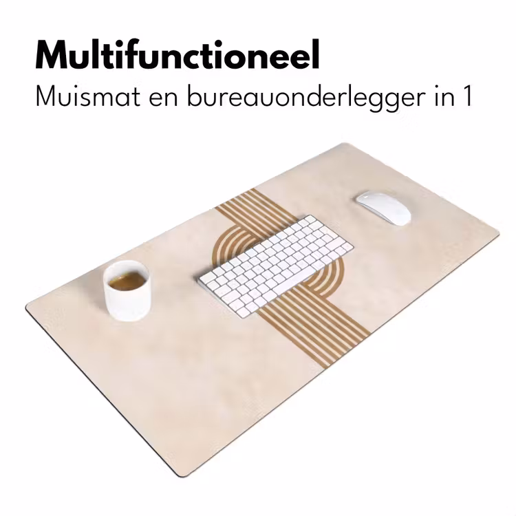 Bureau onderlegger - Symmetrische bocht - Koperkleurig — 6