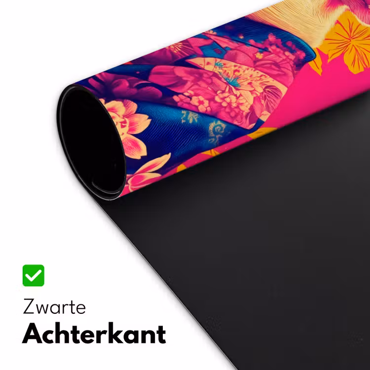 Bureau onderlegger - Varken - Bloemkroon - Kimono - Abstract — 4