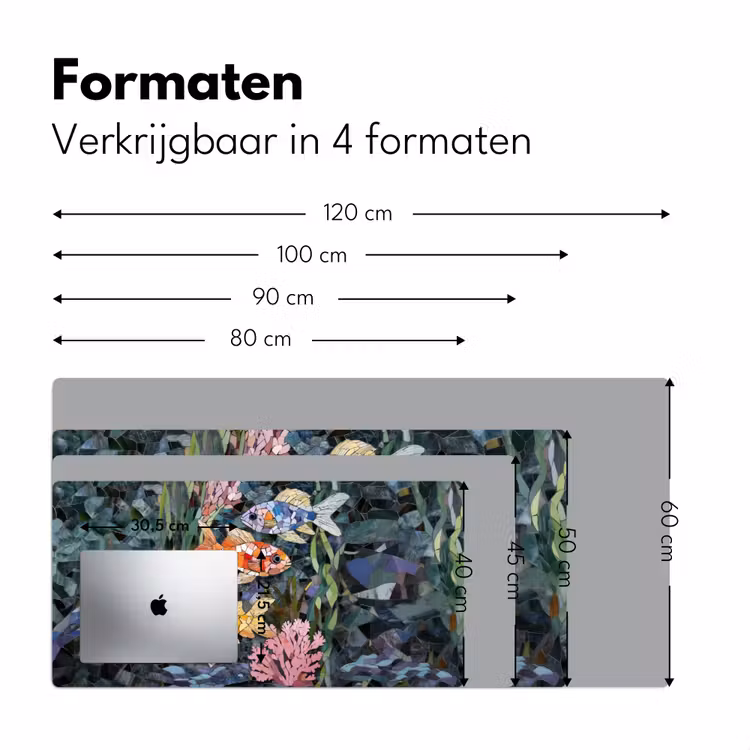Bureau onderlegger - Vissen - Koraal - Zee - Mozaïek — 7