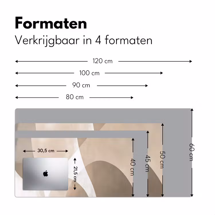 Bureau onderlegger - Vloeiende vlakken - Harmonieus - Golvend — 7
