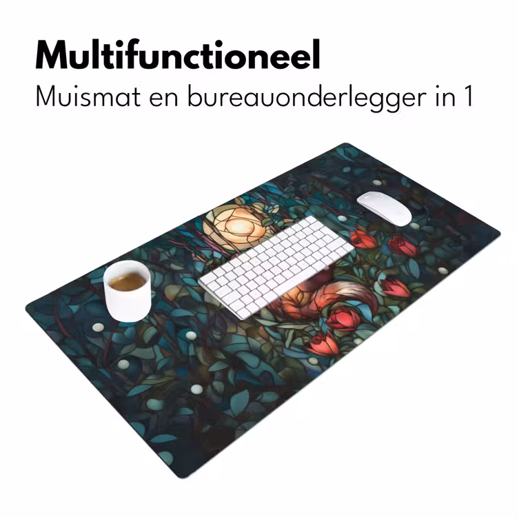 Bureau onderlegger - Vos - Mozaïek - Bos - Maan — 6