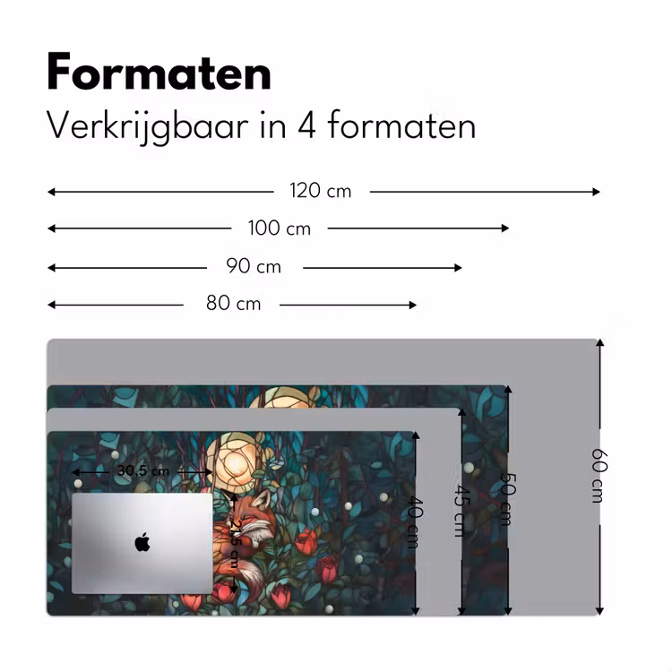 Bureau onderlegger - Vos - Mozaïek - Bos - Maan — 7