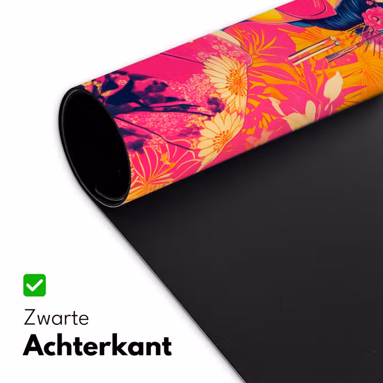 Bureau onderlegger - Vrouw - Zonnebril - Abstract - Oranje — 4