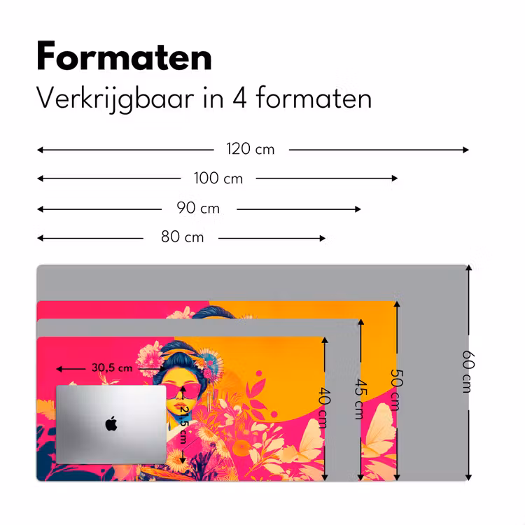 Bureau onderlegger - Vrouw - Zonnebril - Abstract - Oranje — 7