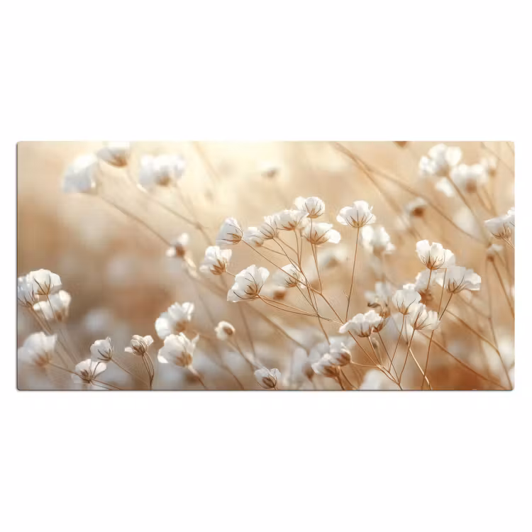 Bureau onderlegger - Wilde - Bloemen - Wit — 1