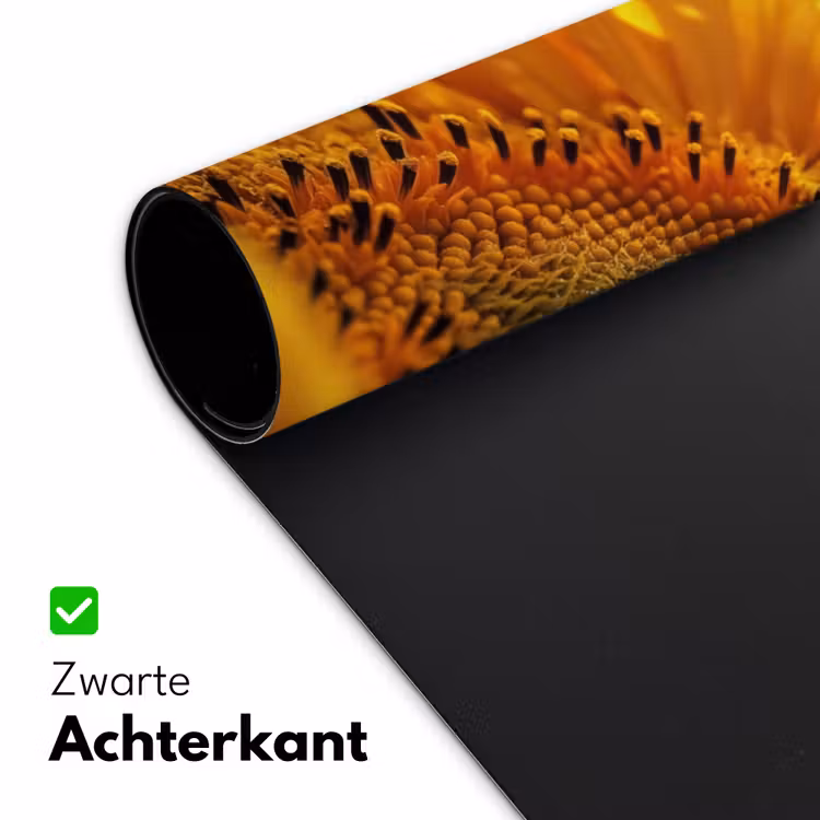 Bureau onderlegger - Zonnebloem - Dauwdruppels - Geel - Zonlicht — 4