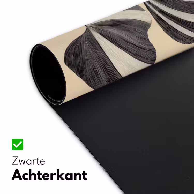 Bureau onderlegger - Zwart - Bladeren - Strepen - Minimalistisch — 4