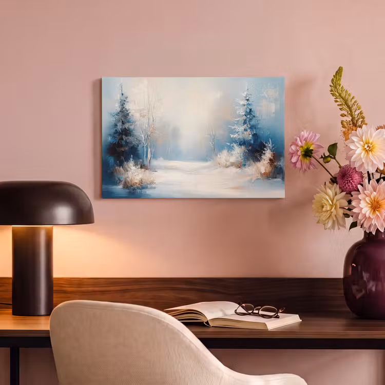 Canvas schilderij - Bos - Winter - Natuur - Abstract - Sneeuw — 4