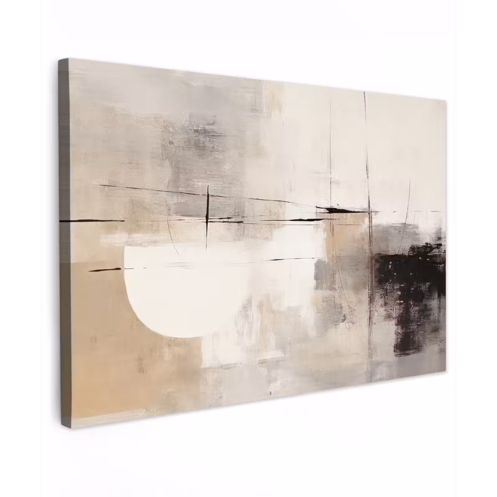 Canvas schilderij - Abstract - Kunst - Grijs — 1