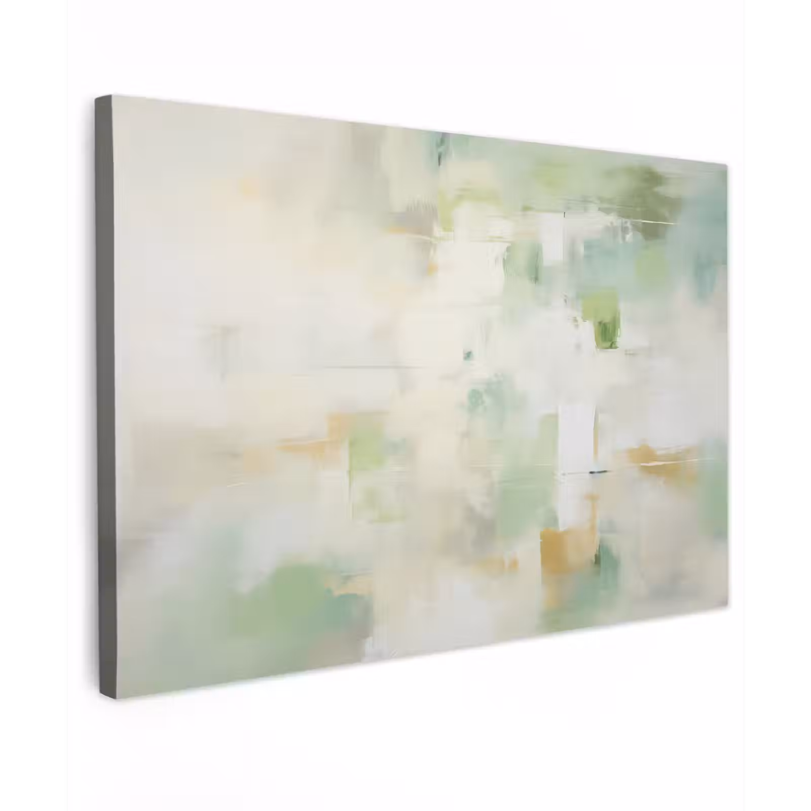 Canvas schilderij - Abstract - Kunst - Wit - Groen - Modern — 1