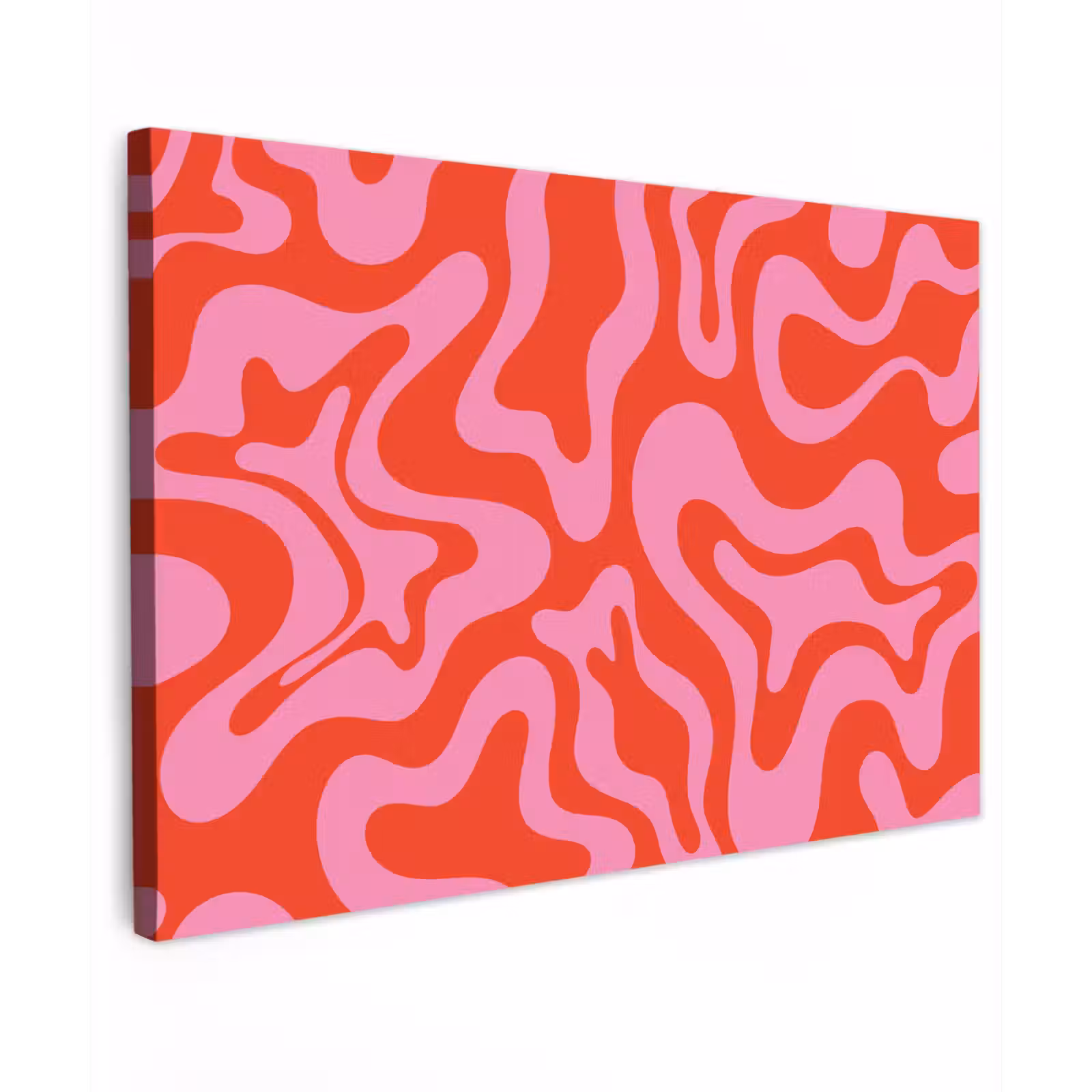 Canvas schilderij - Abstract - Patroon - Rood - Roze - Minimalistisch — 1