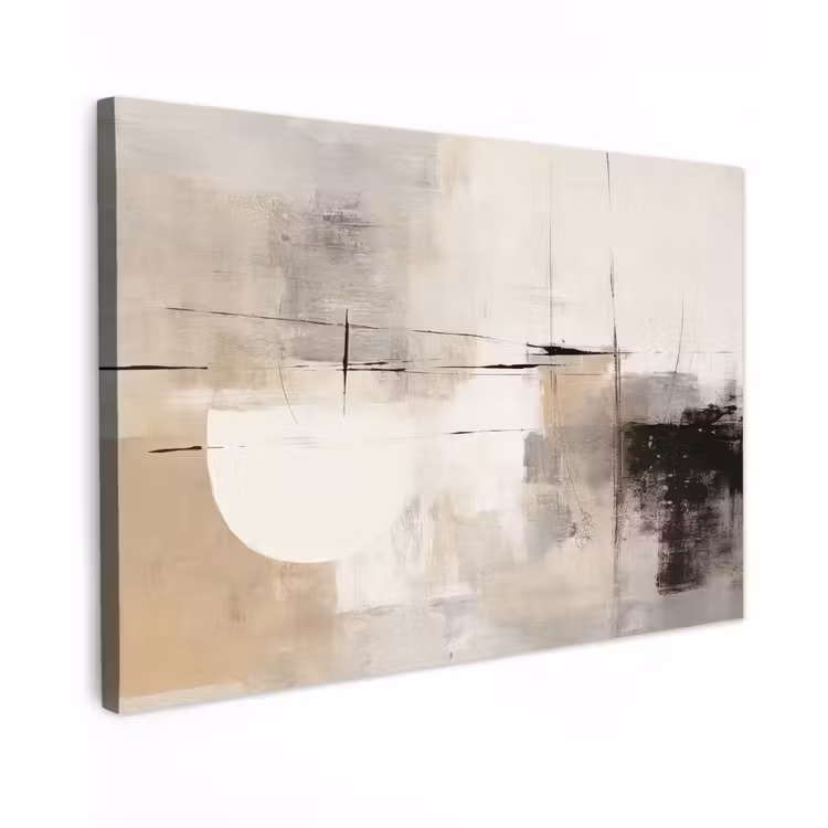 Canvas schilderij - Abstract - Kunst - Grijs — 1
