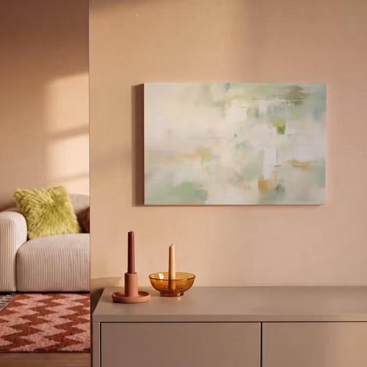 Canvas schilderij - Abstract - Kunst - Wit - Groen - Modern — 2
