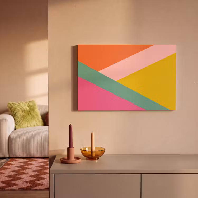 Canvas schilderij - Driehoeken - Kleurrijk - Abstract — 2