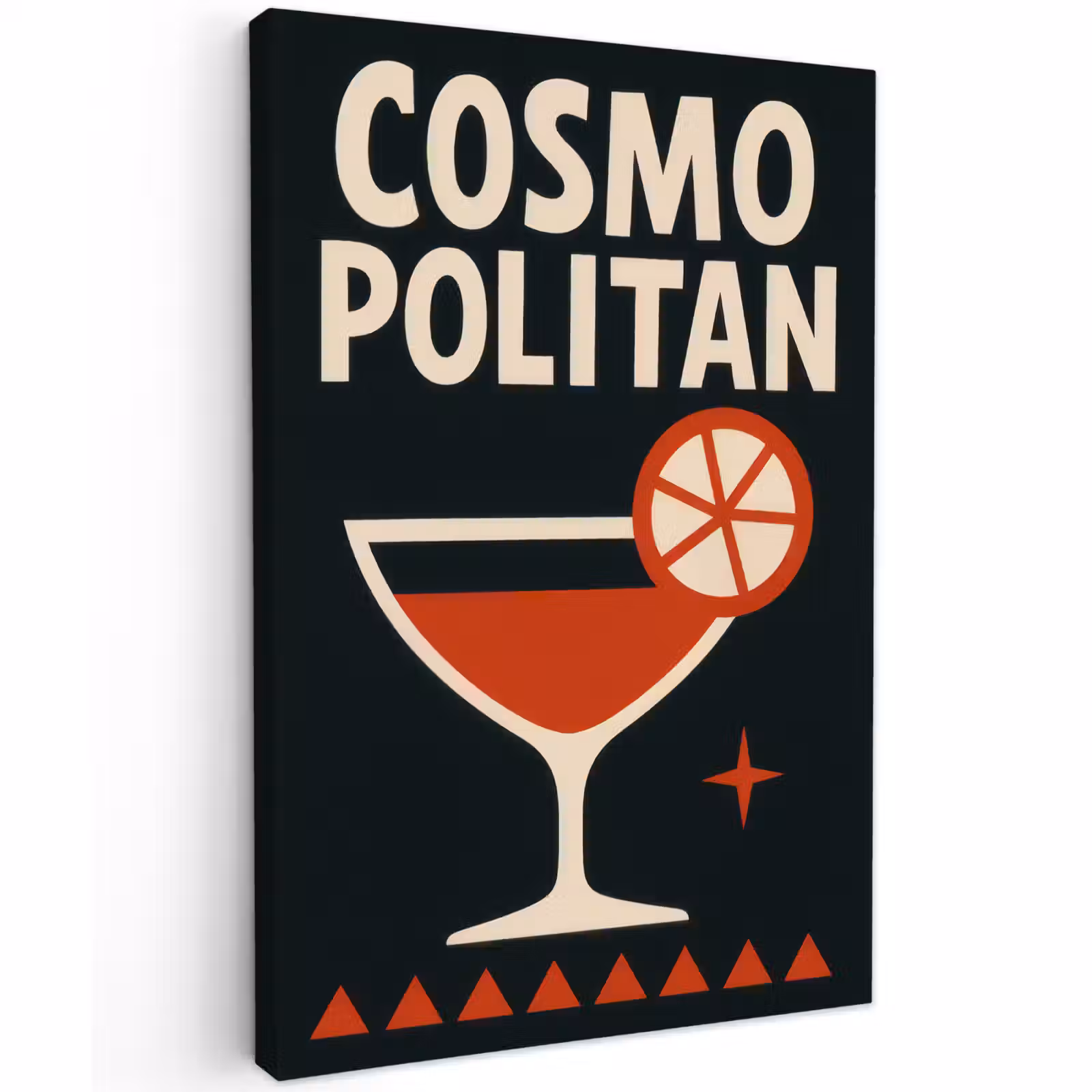 Canvas schilderij - Cocktail - Zwart - Illustratie — 1