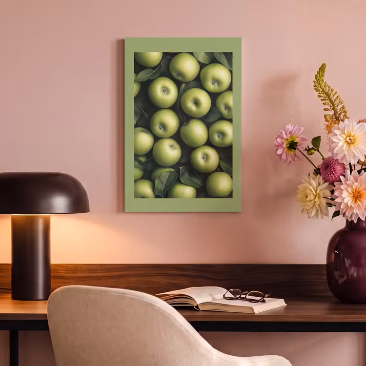 Canvas schilderij - Appels - Groen - bladeren — 4