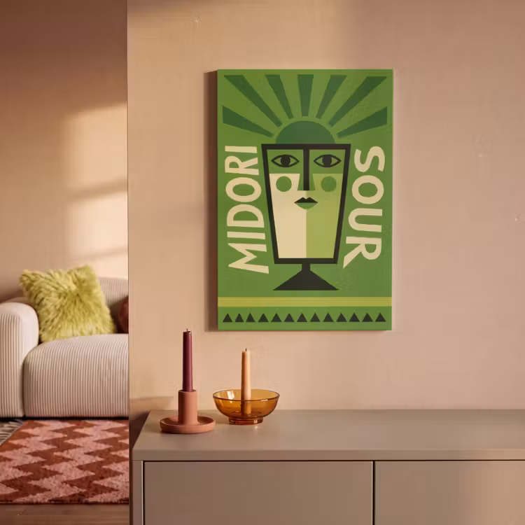 Canvas schilderij - Grafisch - Art - Cocktail - Groen — 2