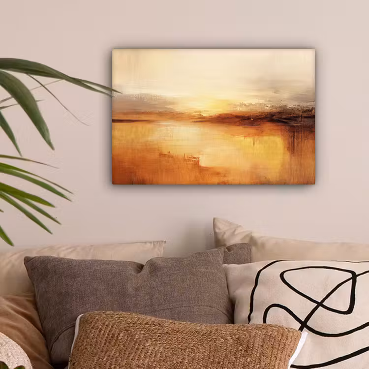 Canvas schilderij - Abstract - Bruin - Modern - Herfst kleuren — 2