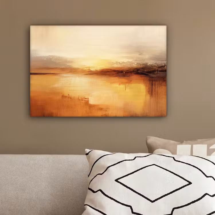 Canvas schilderij - Abstract - Bruin - Modern - Herfst kleuren — 3