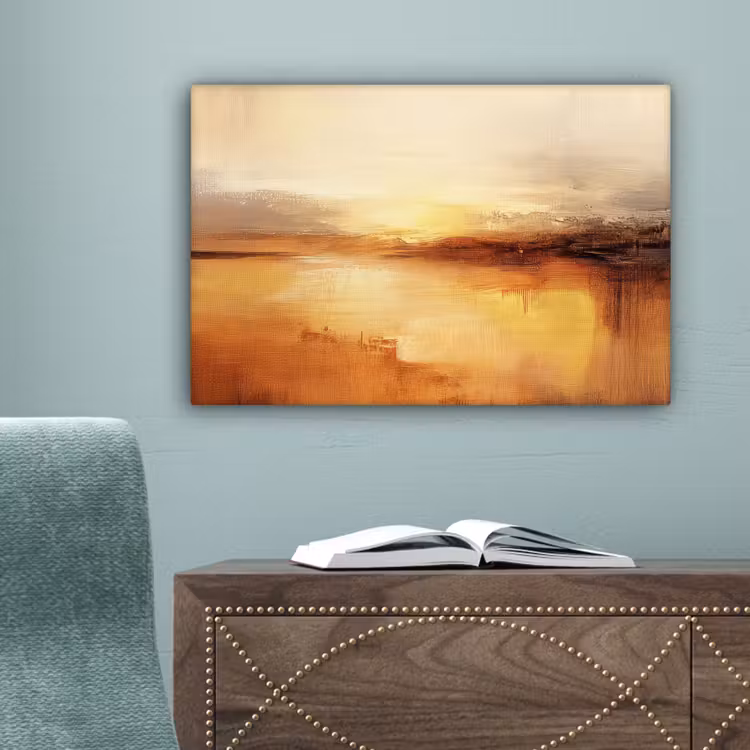 Canvas schilderij - Abstract - Bruin - Modern - Herfst kleuren — 4