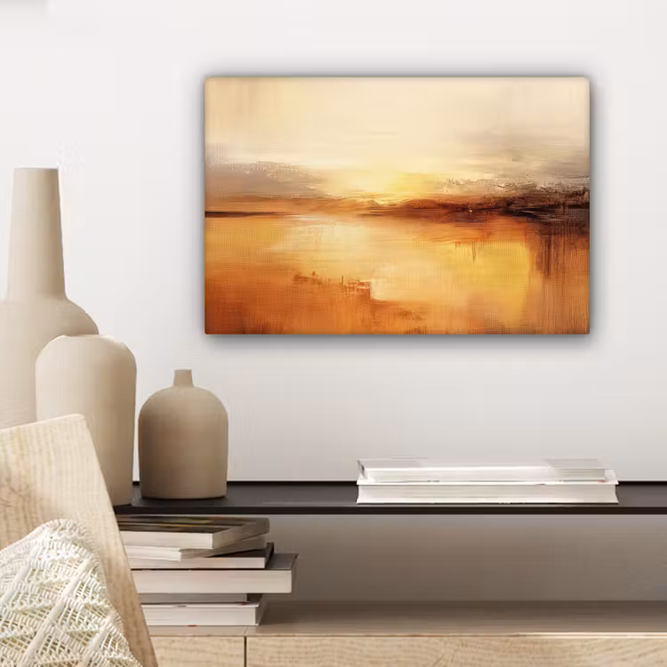 Canvas schilderij - Abstract - Bruin - Modern - Herfst kleuren — 5