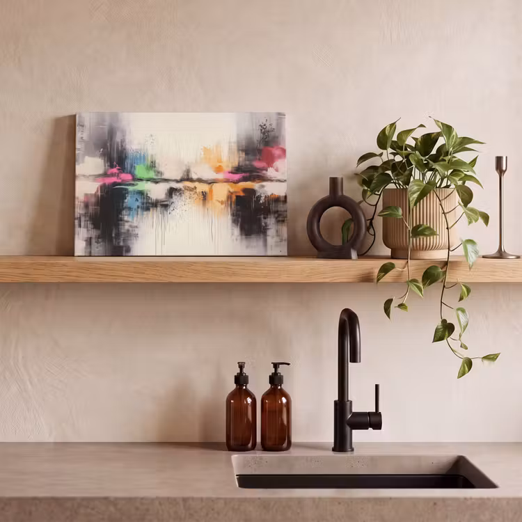 Canvas schilderij - Abstract - Kleurexplosie - Landschap — 3