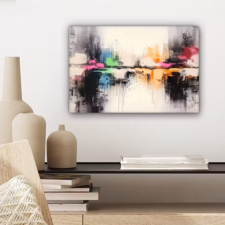 Canvas schilderij - Abstract - Kleurexplosie - Landschap — 5