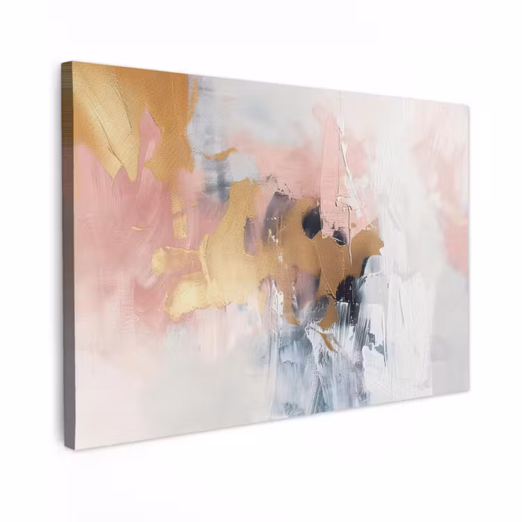Canvas schilderij - Abstract - Pastel kleuren - Goud - Modern - Aesthetic — 1