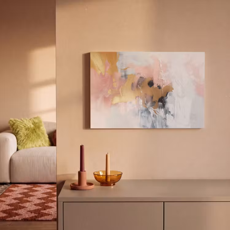 Canvas schilderij - Abstract - Pastel kleuren - Goud - Modern - Aesthetic — 2