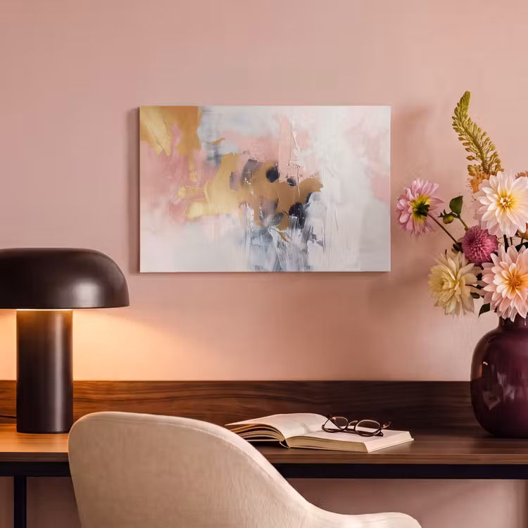 Canvas schilderij - Abstract - Pastel kleuren - Goud - Modern - Aesthetic — 4