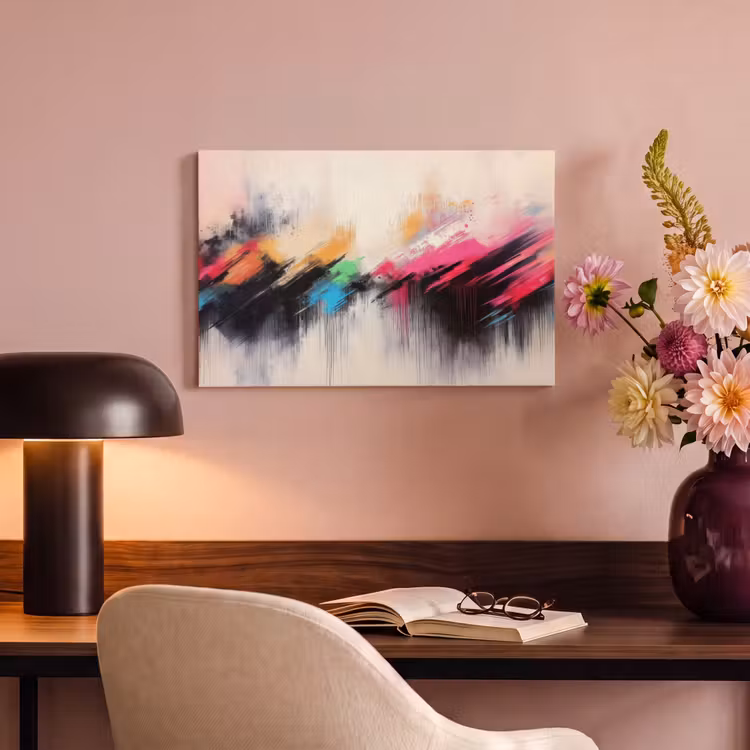 Canvas schilderij - Dynamisch - Abstract - Kleurrijk - Zwart — 4