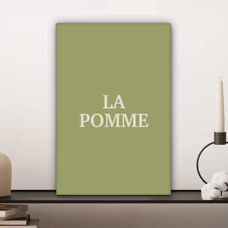 Canvas schilderij - Appel - Groen - Minimalistisch — 5