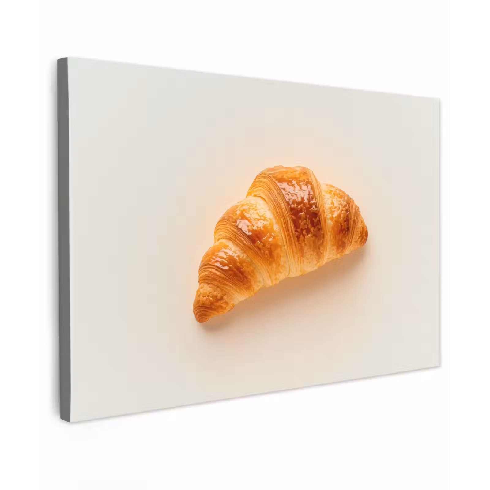 Canvas schilderij - Croissant - Brood - Beige — 1