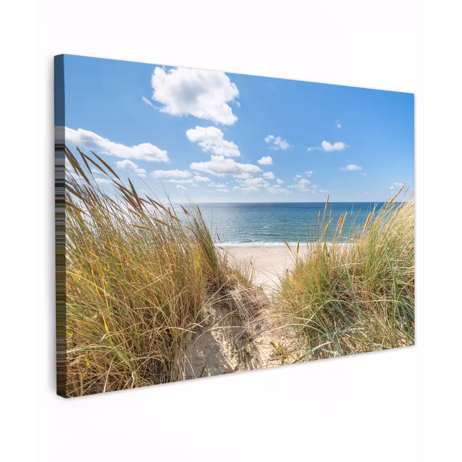 Canvas schilderij - Duin - Gras - Zee - Strand — 1