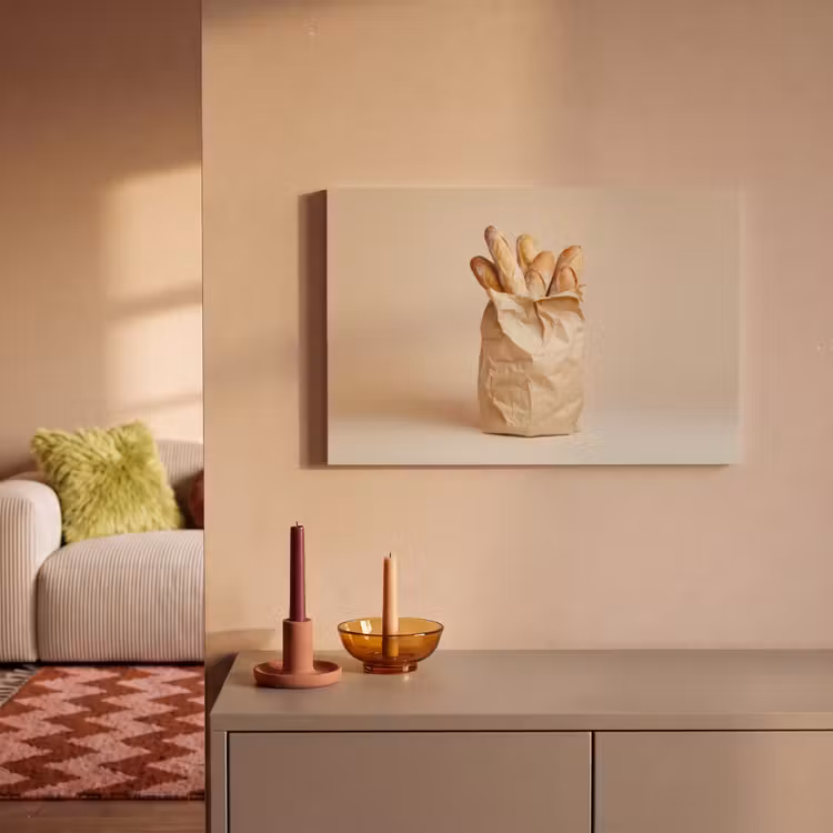 Canvas schilderij - Baguette - Brood - Stokbrood - Beige — 2