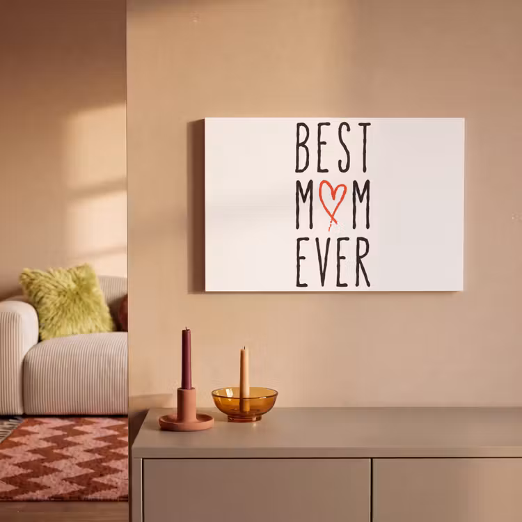 Canvas schilderij - Best mom ever - Spreuken - Mama - Quotes — 2