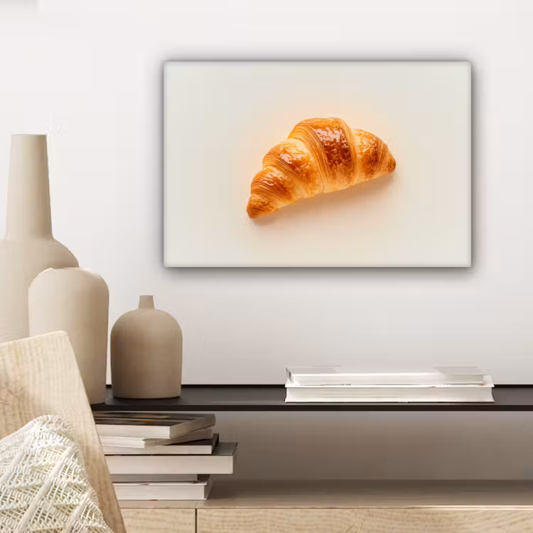 Canvas schilderij - Croissant - Brood - Beige — 5