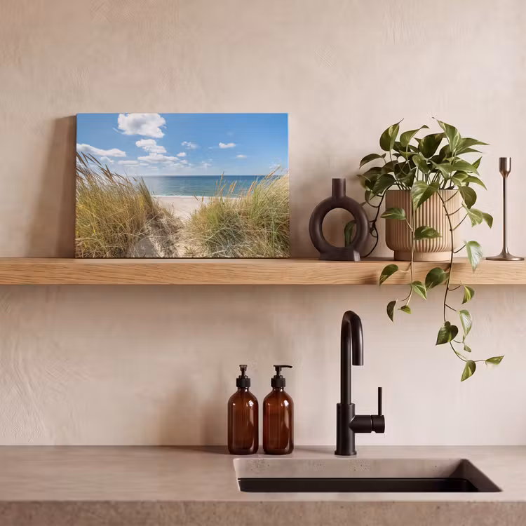 Canvas schilderij - Duin - Gras - Zee - Strand — 3