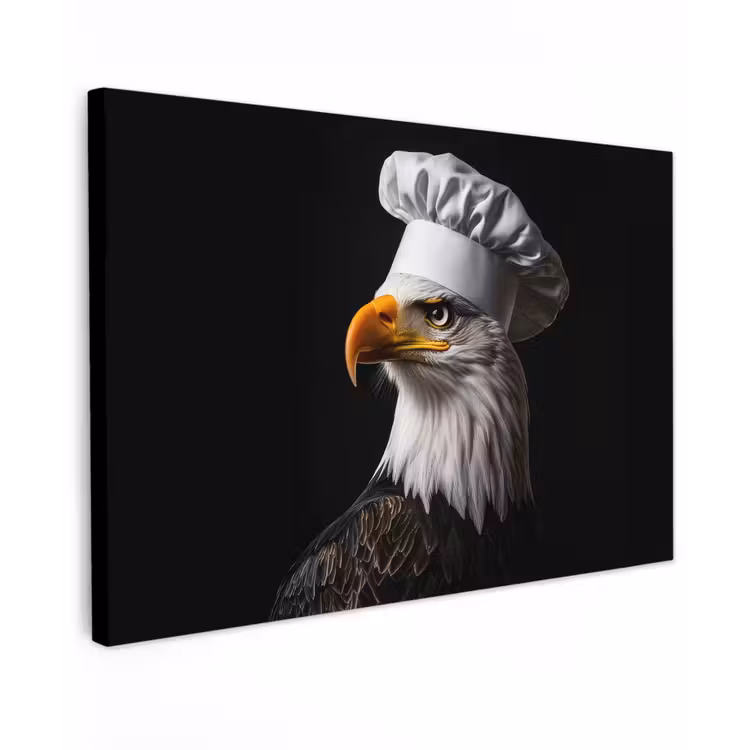 Canvas schilderij - Arend -Amerika - Koksmuts - Vogel - Stoer — 1