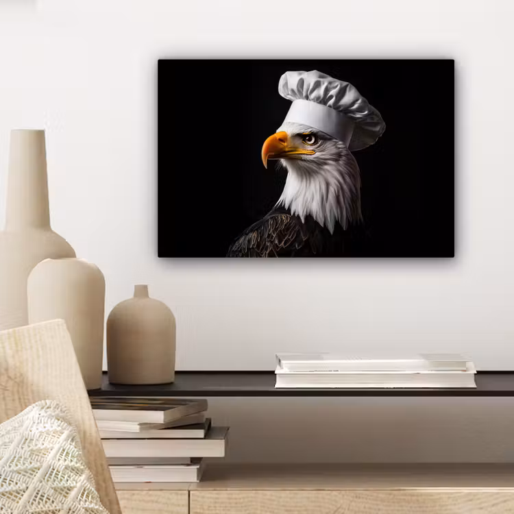 Canvas schilderij - Arend -Amerika - Koksmuts - Vogel - Stoer — 5