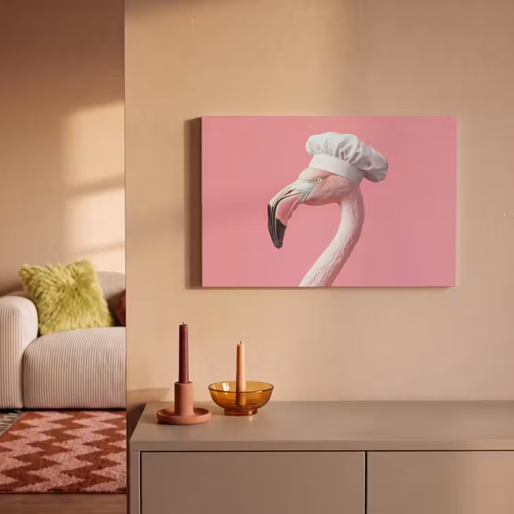 Canvas schilderij - Flamingo - Roze - Koksmuts - Vogel — 2