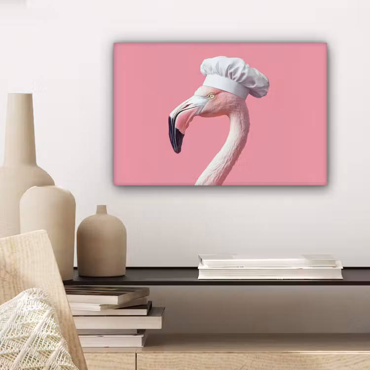 Canvas schilderij - Flamingo - Roze - Koksmuts - Vogel — 5