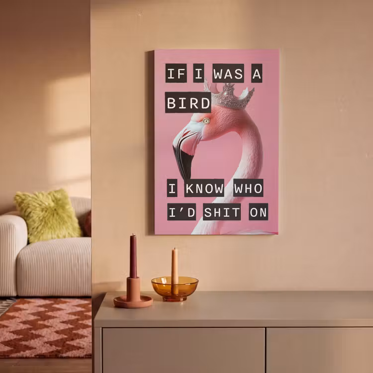 Canvas schilderij - Flamingo - Roze - Vogel - Decoratie — 2