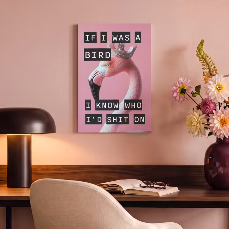Canvas schilderij - Flamingo - Roze - Vogel - Decoratie — 4