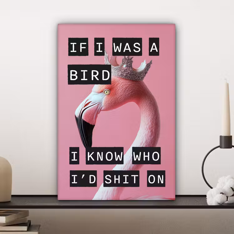 Canvas schilderij - Flamingo - Roze - Vogel - Decoratie — 5