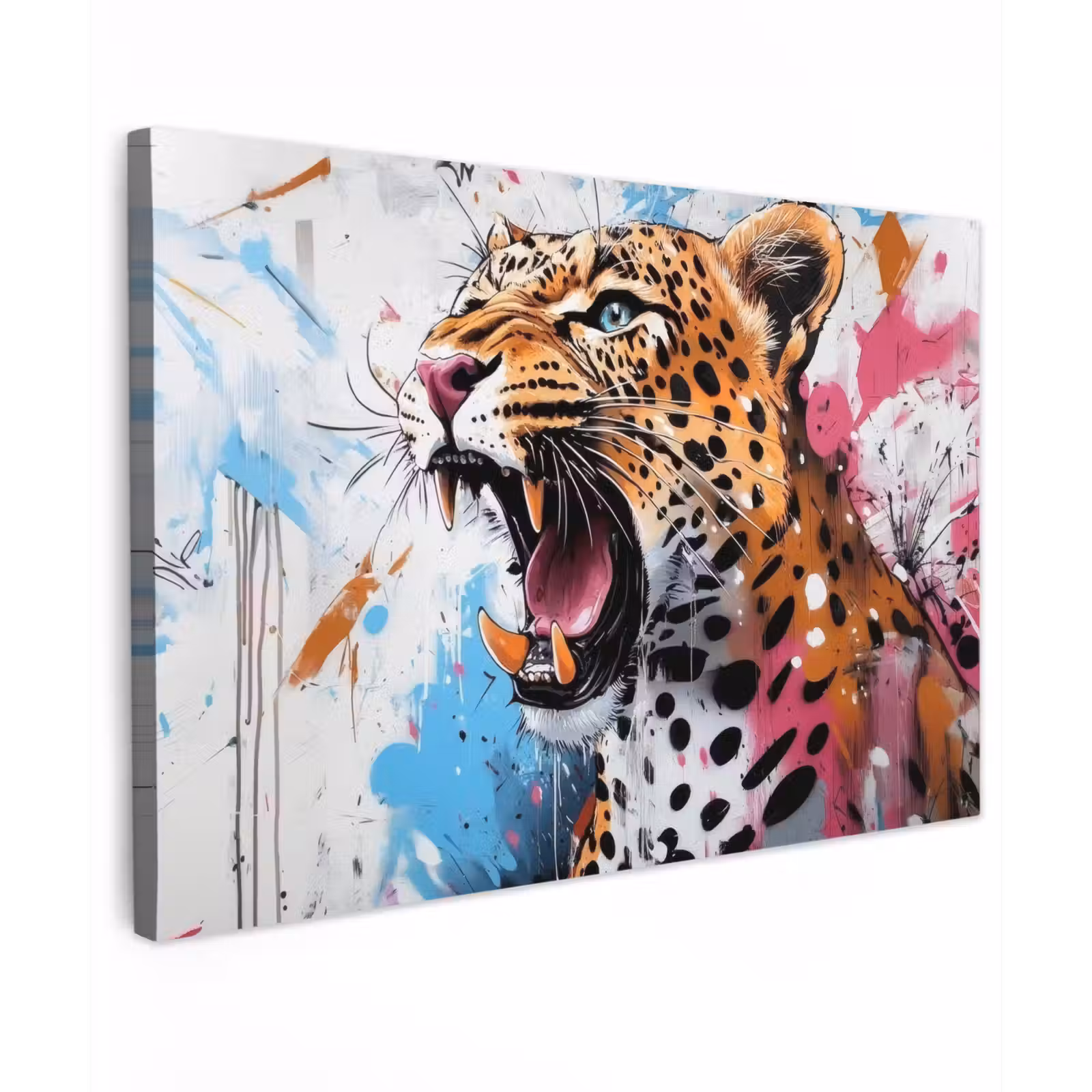 Canvas schilderij - Abstract - Luipaard - Kleurrijk — 1